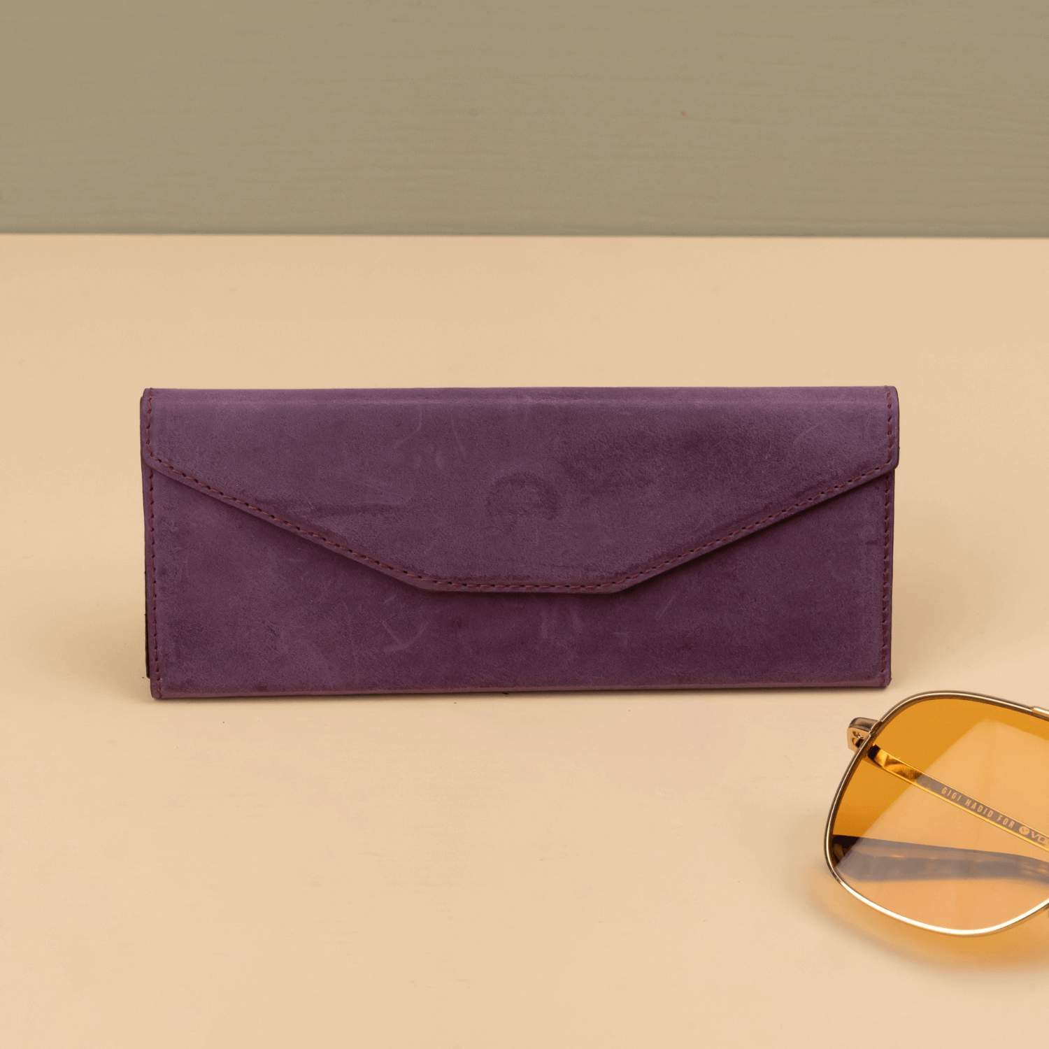 Luxury Leather Sunglasses Case - Purple - Louisville - Overture Gifts