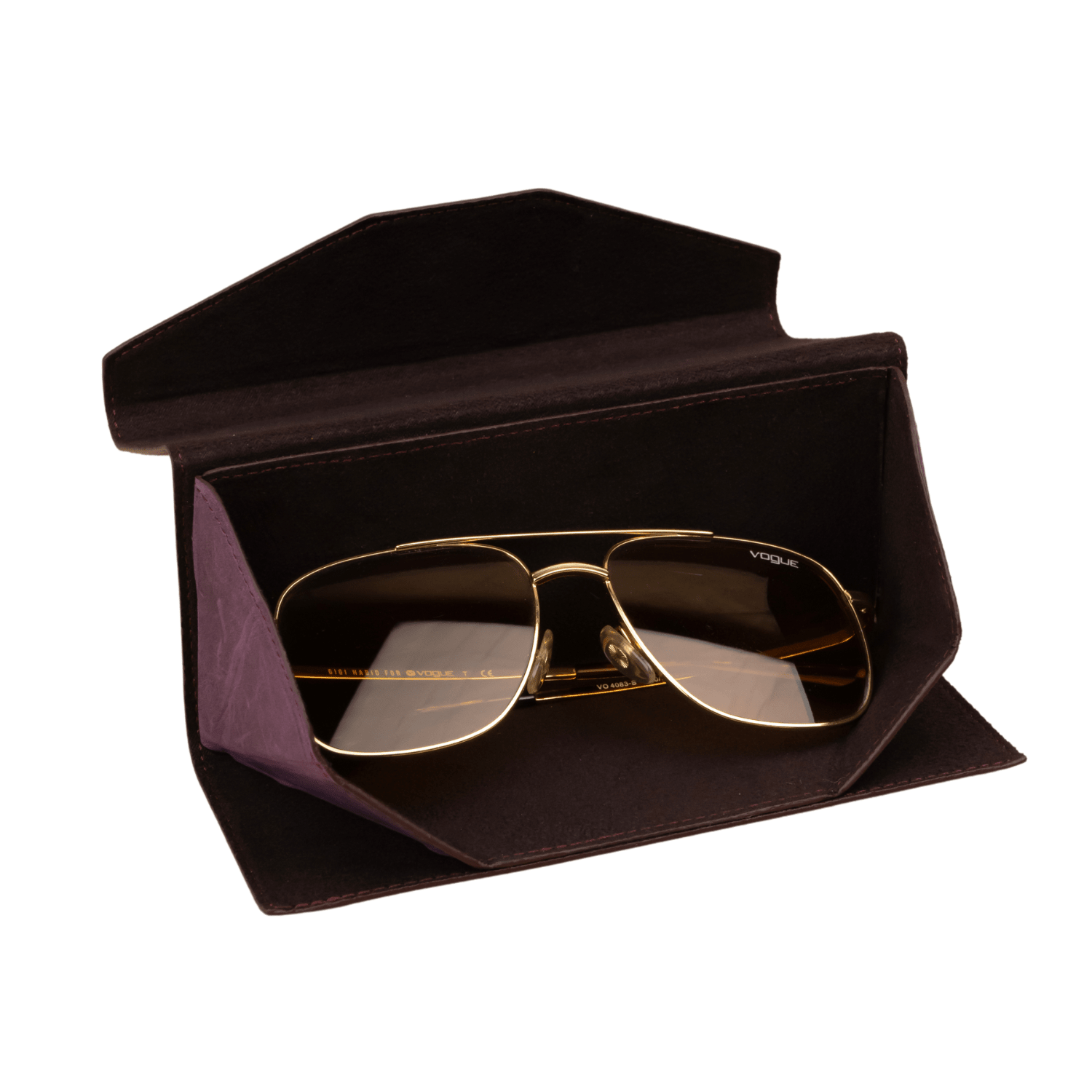 Luxury Leather Sunglasses Case - Purple - Louisville - Overture Gifts