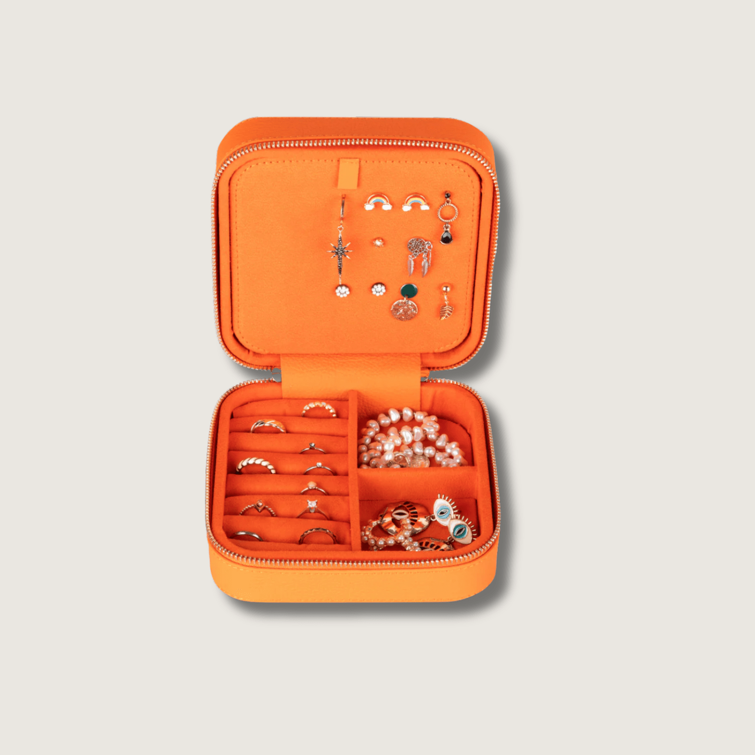 Luxury Travel Jewelry Box – Orange - Palermo - Overture Gifts