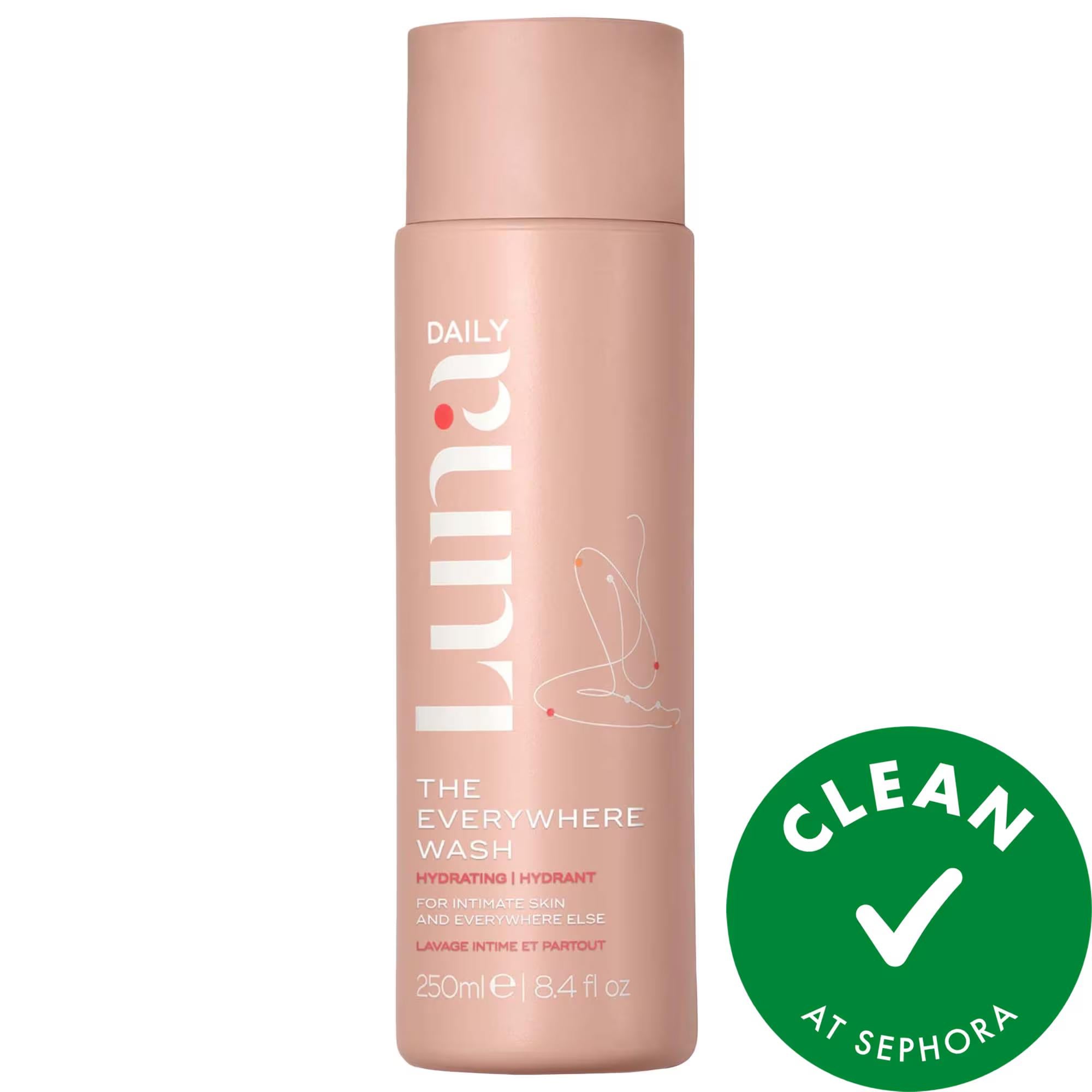 Luna Daily The Everywhere Wash - Hydrating Body Wash with Prebiotics for Dry Skin - Vegan & Cruelty-Free