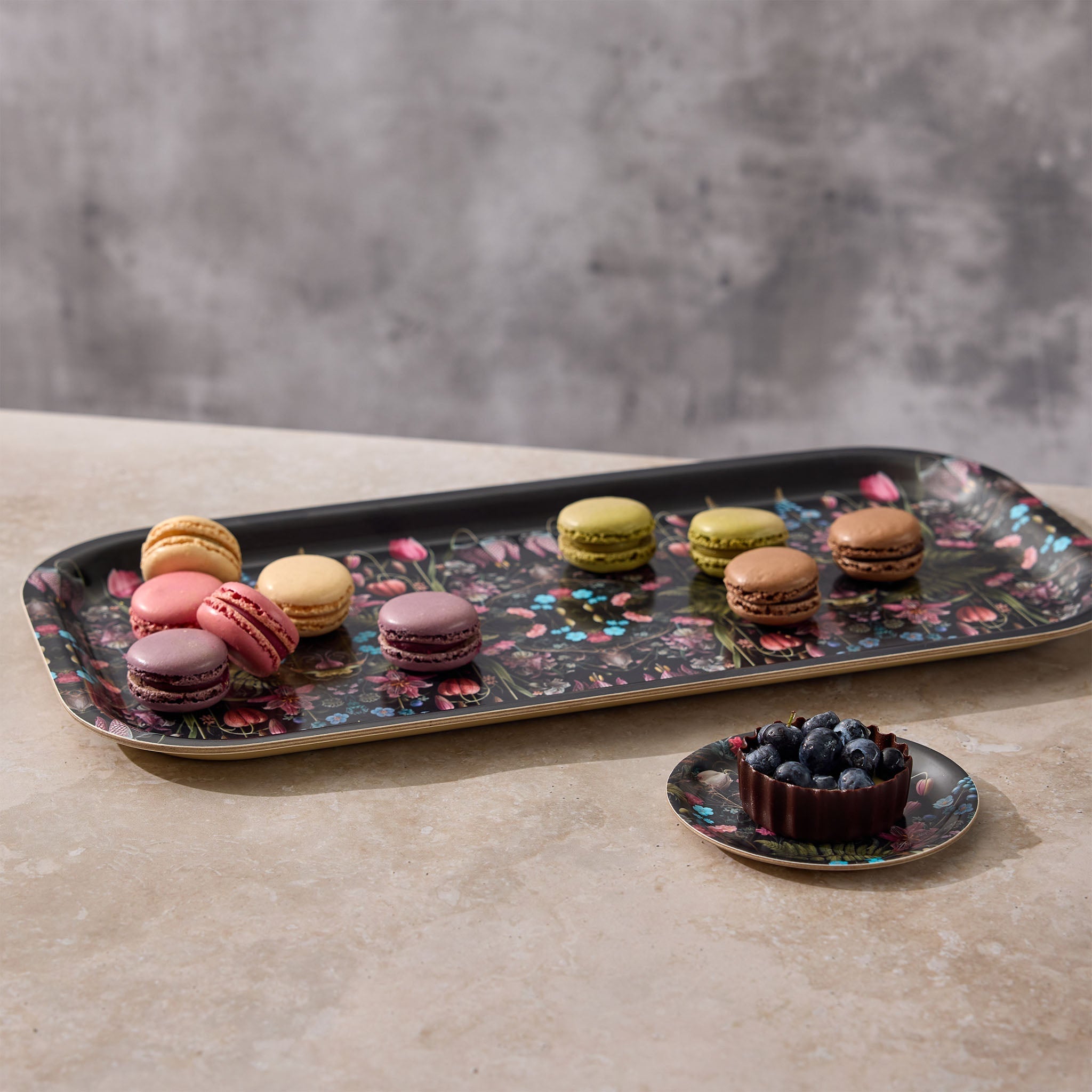 Kings Flower Birchwood Large Decorative Tray