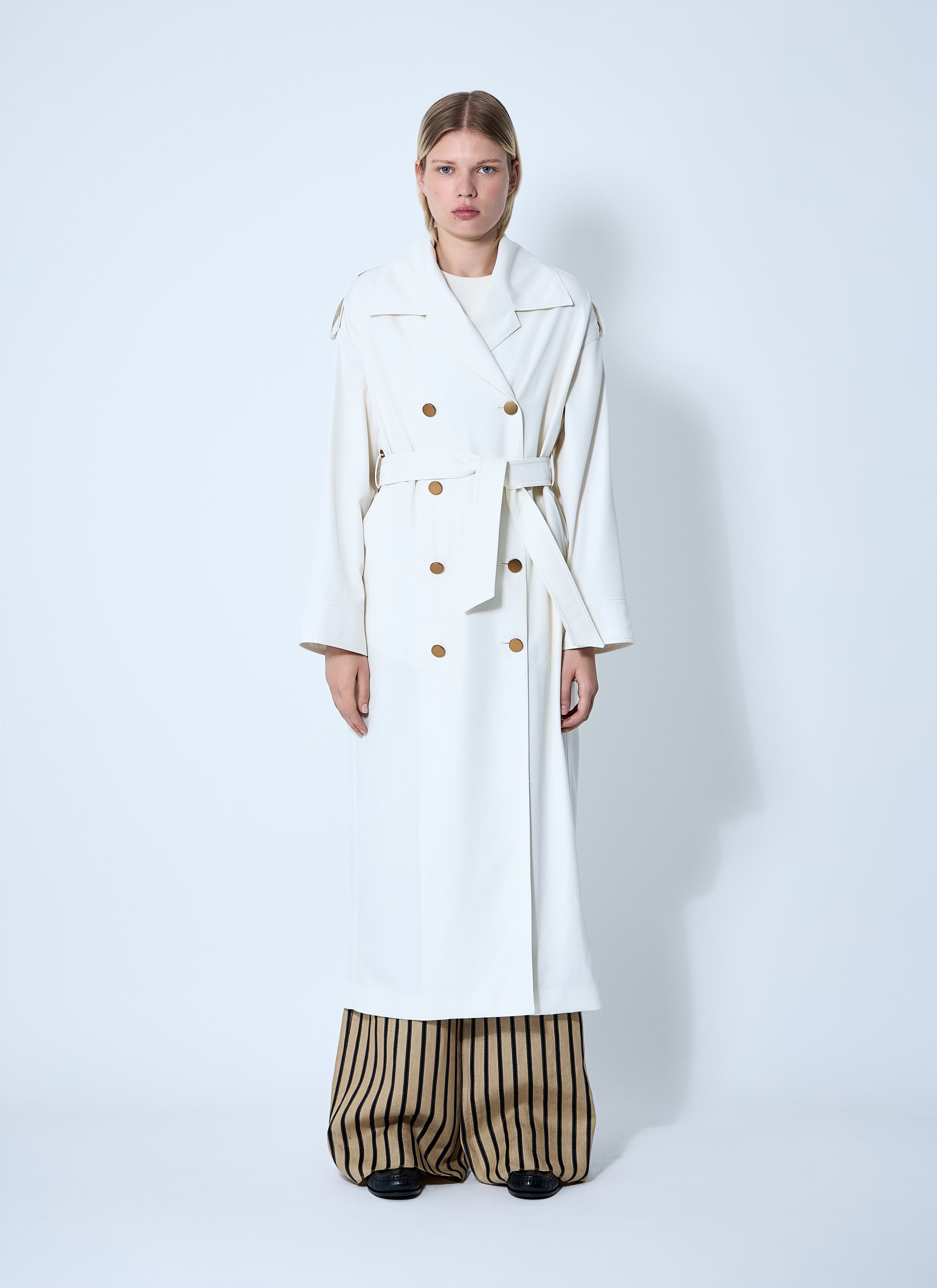 Max Mara Women Water-Repellent Garbardine Trench Coach