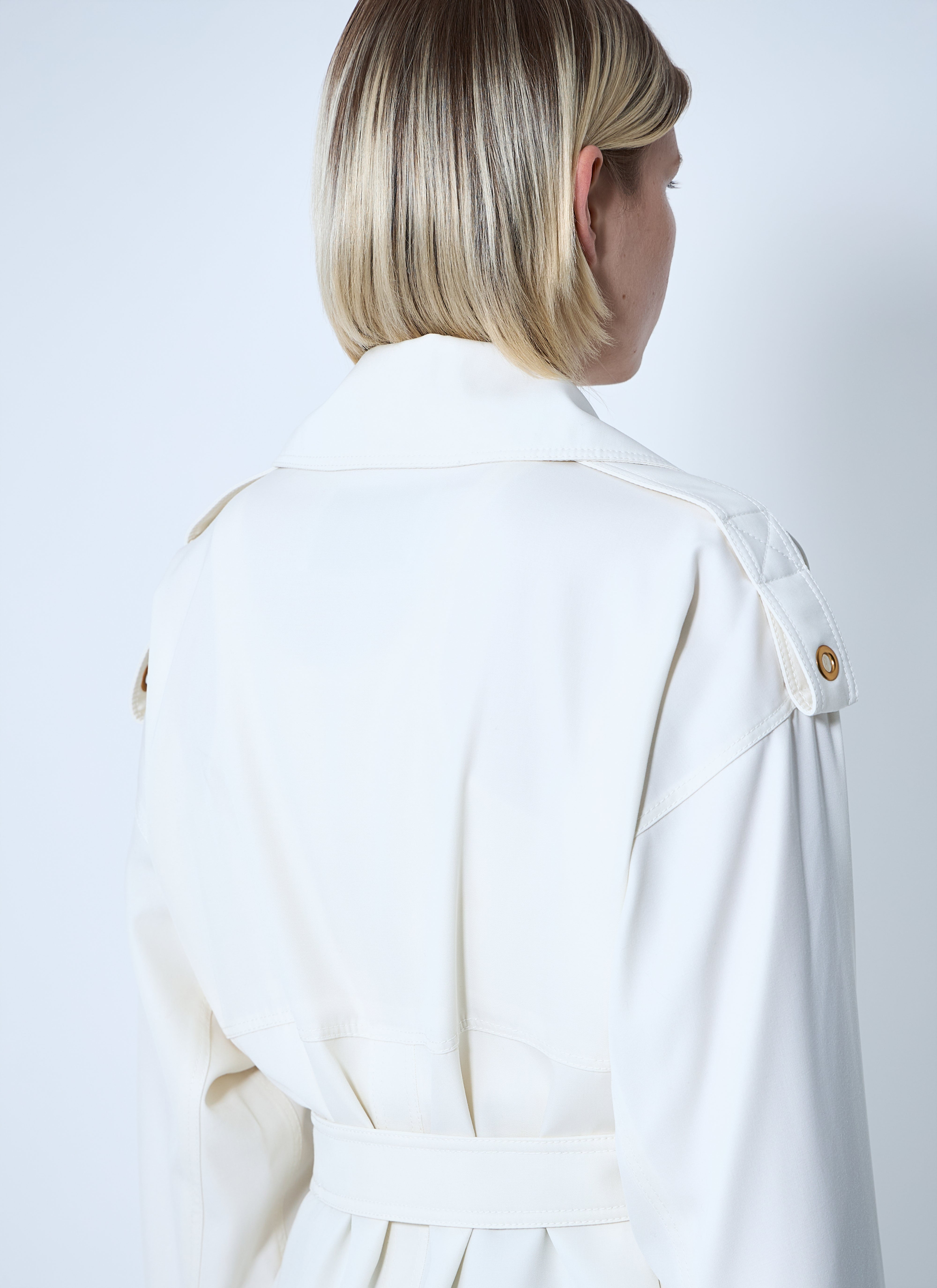 Max Mara Women Water-Repellent Garbardine Trench Coach