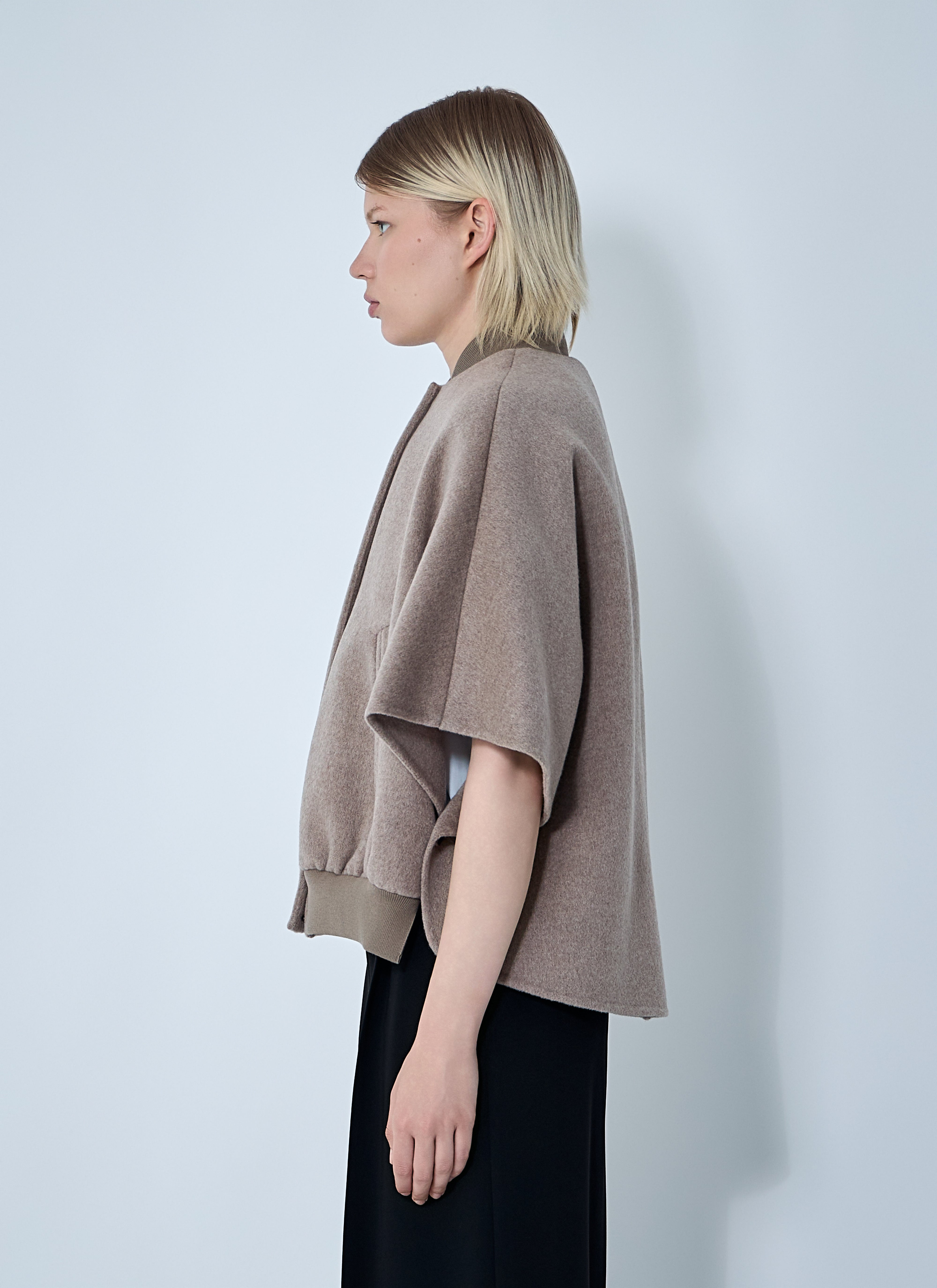 Max Mara Women Cashmere Logo Motif Poncho