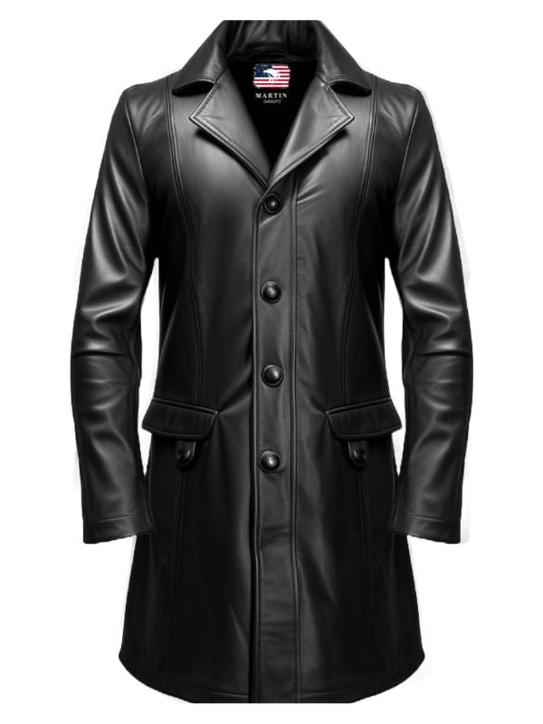 Men’s Leather Coat – Black Leather Coat for Men