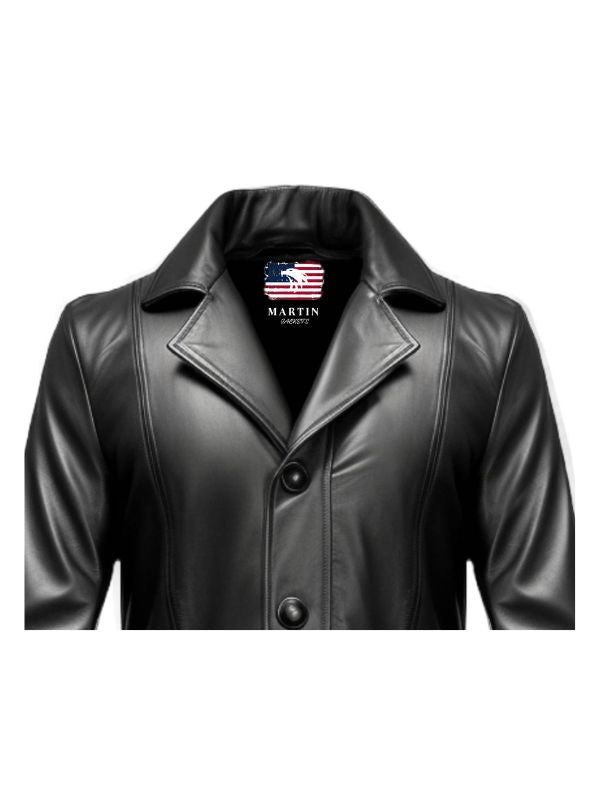 Men’s Leather Coat – Black Leather Coat for Men