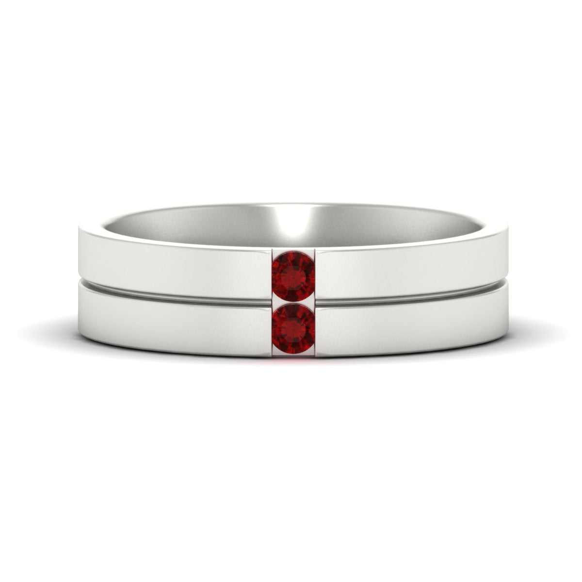 Mens 2 Stone Band
