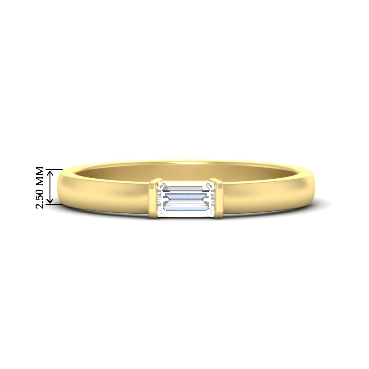 Mens Baguette Diamond Engagement Ring