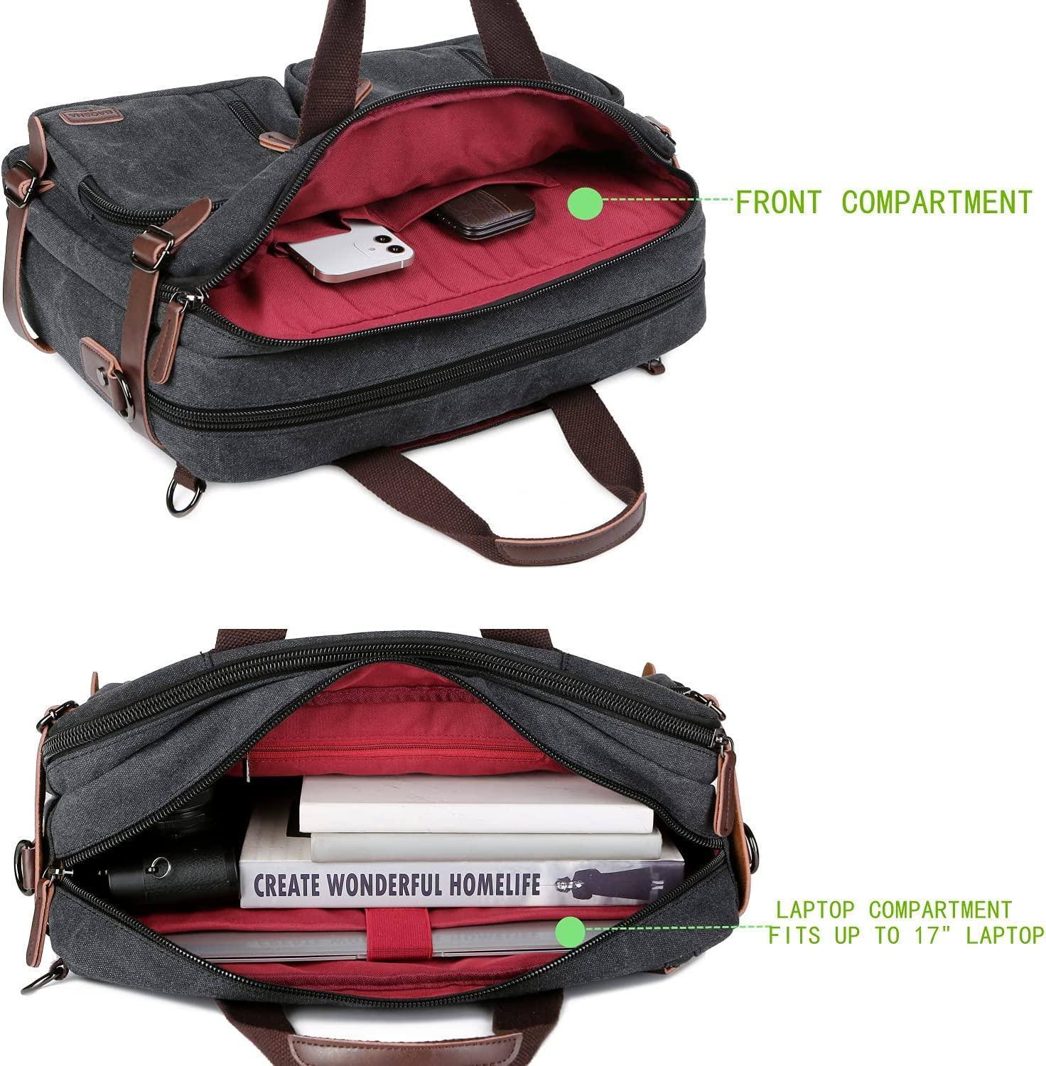 Men's Canvas Messenger Bag – Structured Office Carry - Overture Gifts