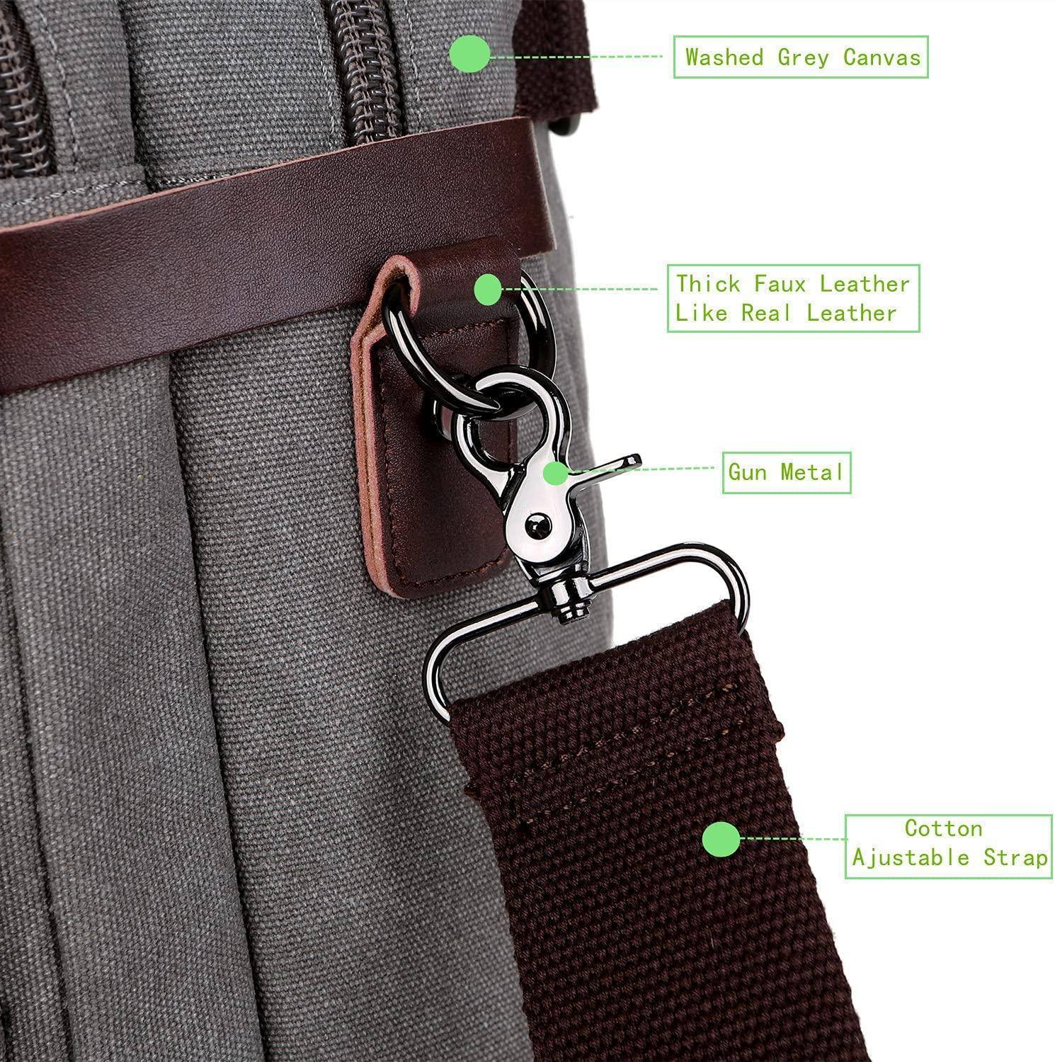 Men's Canvas Messenger Bag – Structured Office Carry - Overture Gifts