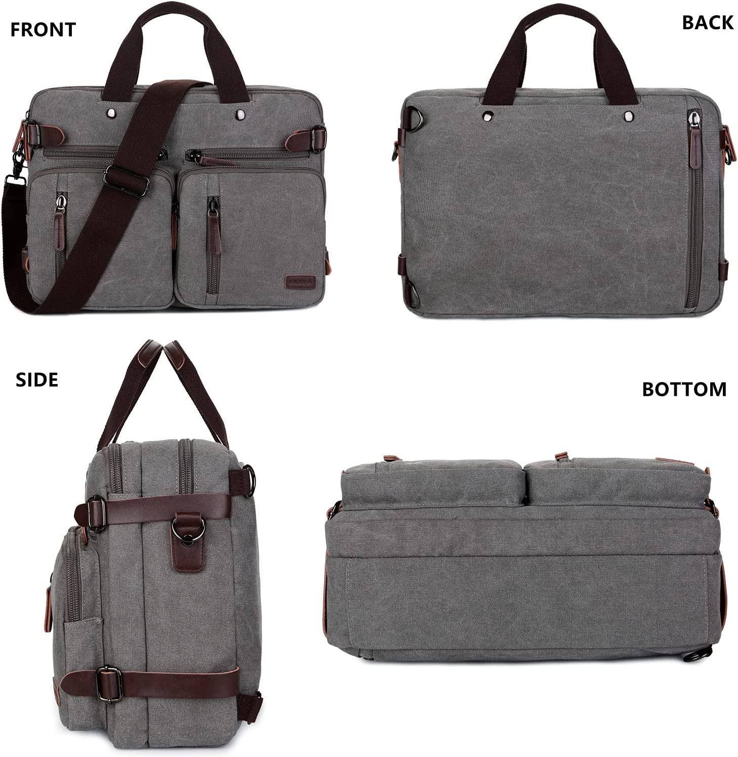 Men's Canvas Messenger Bag – Structured Office Carry - Overture Gifts