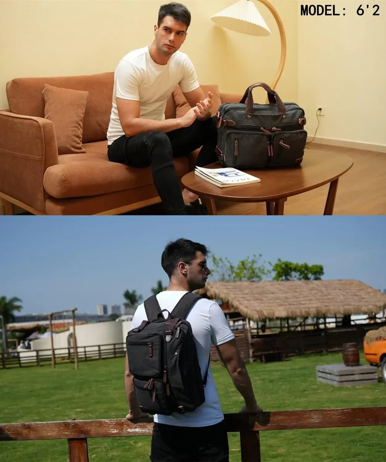Men's Canvas Messenger Bag – Structured Office Carry - Overture Gifts