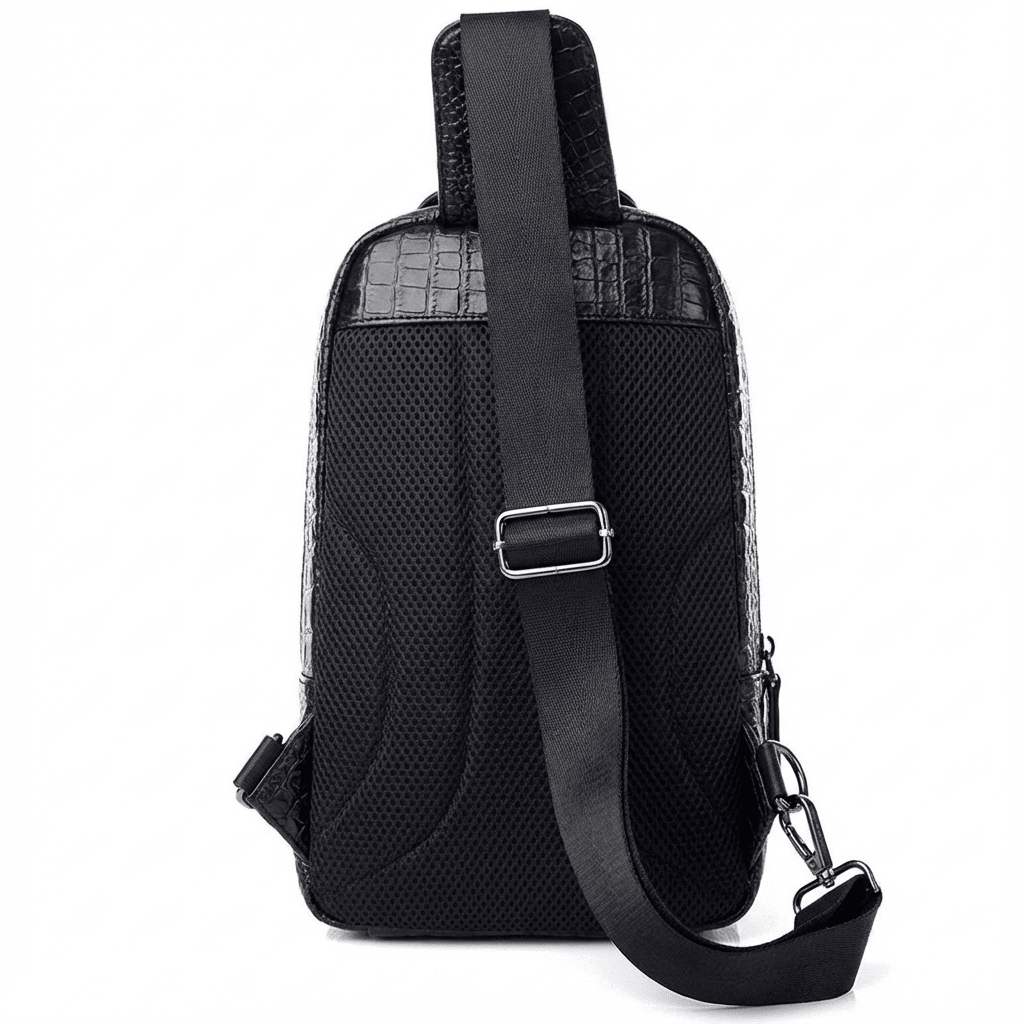 Men's Croc-Embossed Vegan Leather Sling – Refined Daily Carry - Overture Gifts