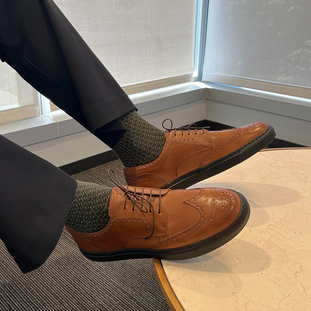 Men's Don Giovanni Wingtips - Cognac - Overture Gifts