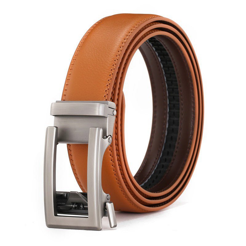 Men's Genuine Leather Belt Alloy Youth Business - Overture Gifts