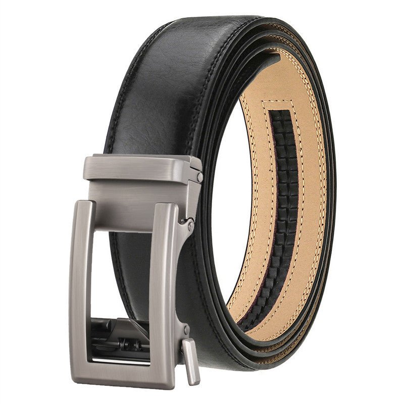 Men's Genuine Leather Belt Alloy Youth Business - Overture Gifts
