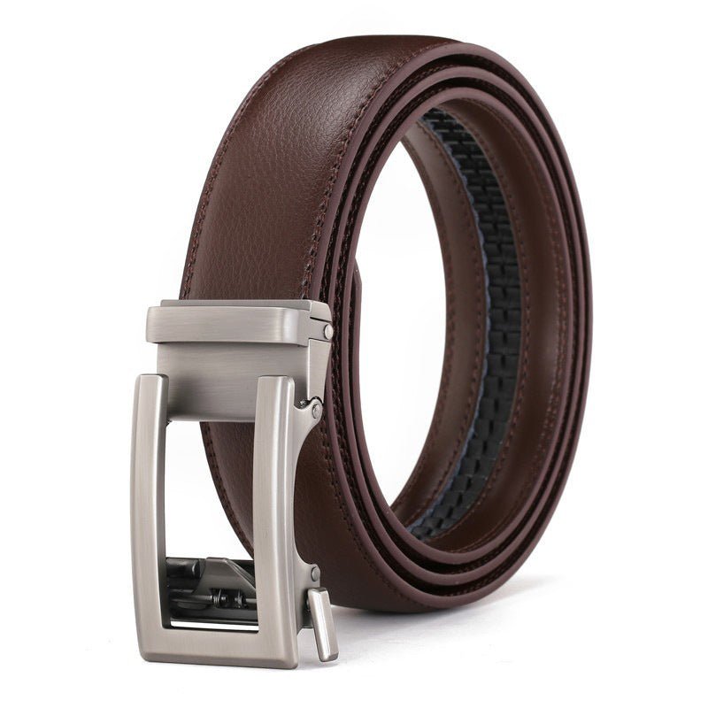 Men's Genuine Leather Belt Alloy Youth Business - Overture Gifts