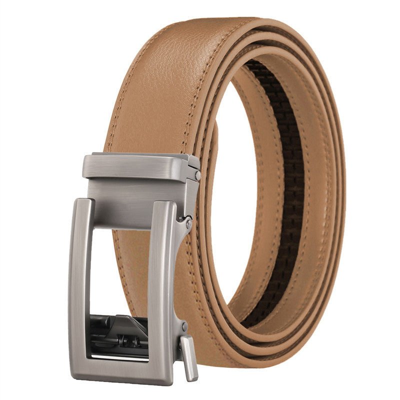 Men's Genuine Leather Belt Alloy Youth Business - Overture Gifts