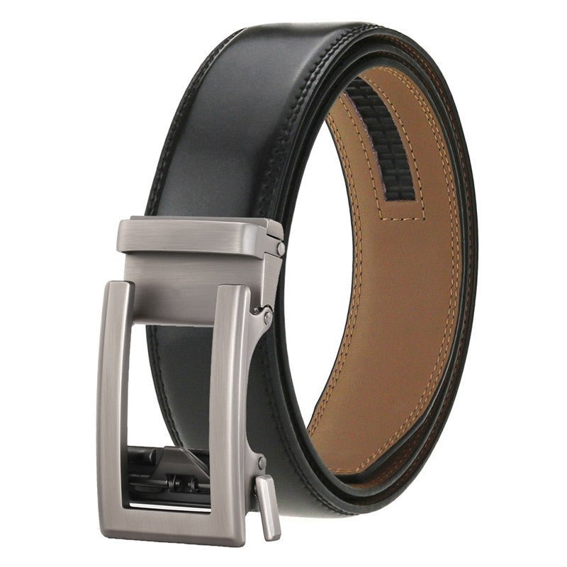 Men's Genuine Leather Belt Alloy Youth Business - Overture Gifts