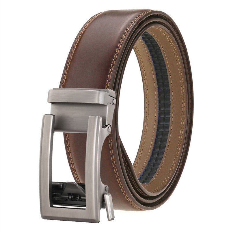 Men's Genuine Leather Belt Alloy Youth Business - Overture Gifts