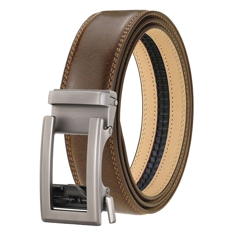 Men's Genuine Leather Belt Alloy Youth Business - Overture Gifts