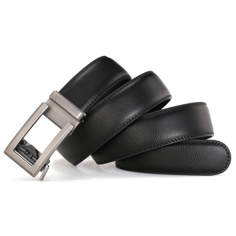 Men's Genuine Leather Belt Alloy Youth Business - Overture Gifts