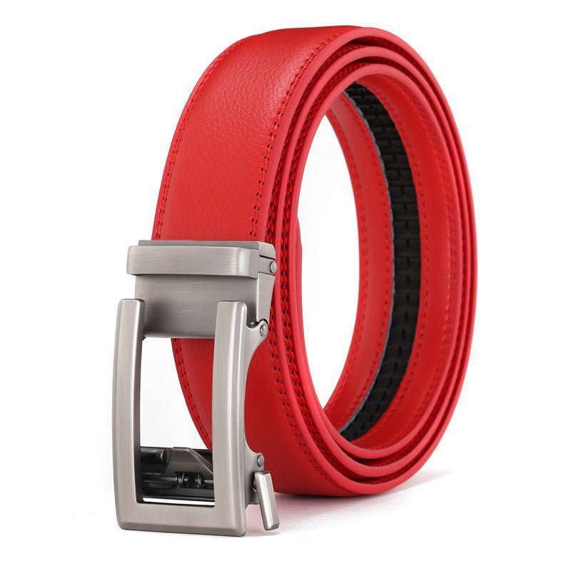Men's Genuine Leather Belt Alloy Youth Business - Overture Gifts