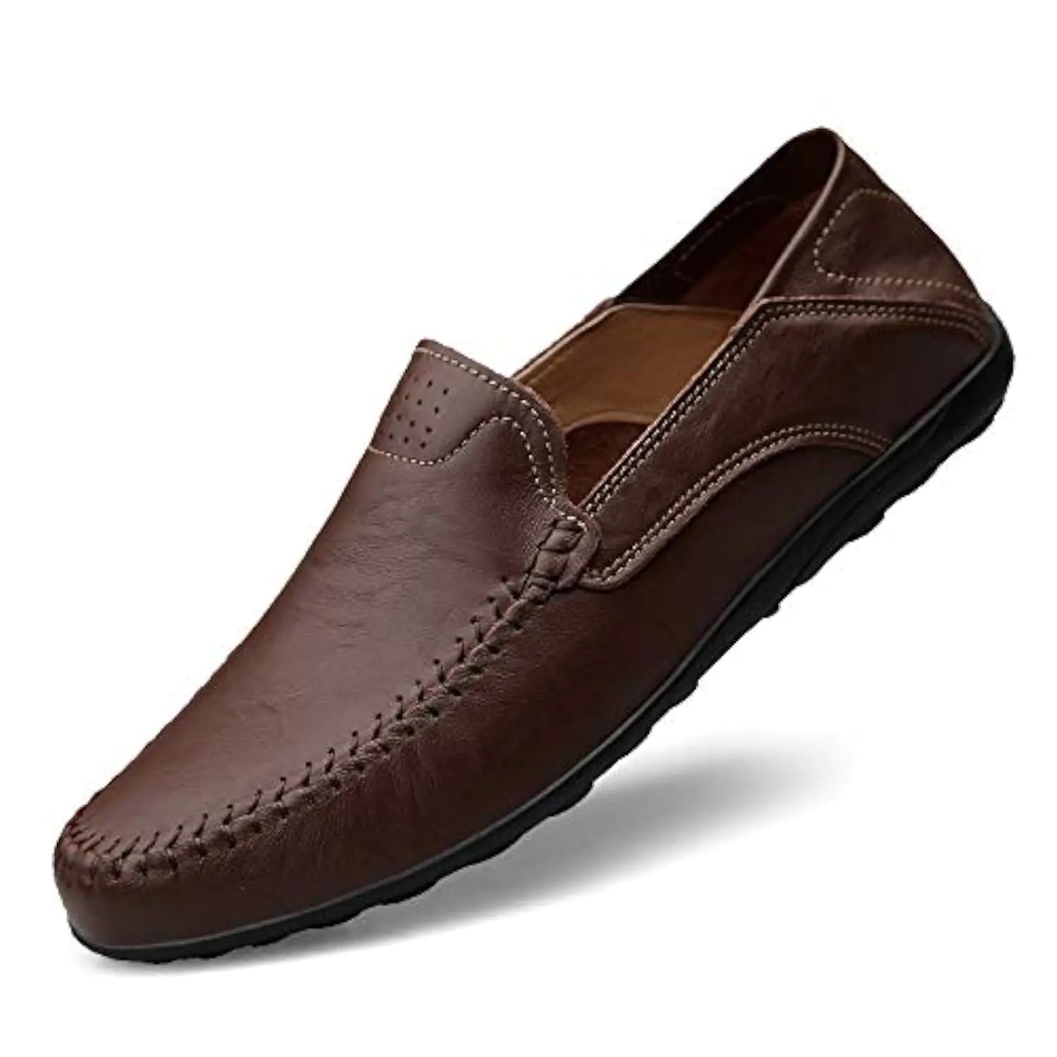 Men's Genuine Leather Flat Breathable Loafers - Overture Gifts