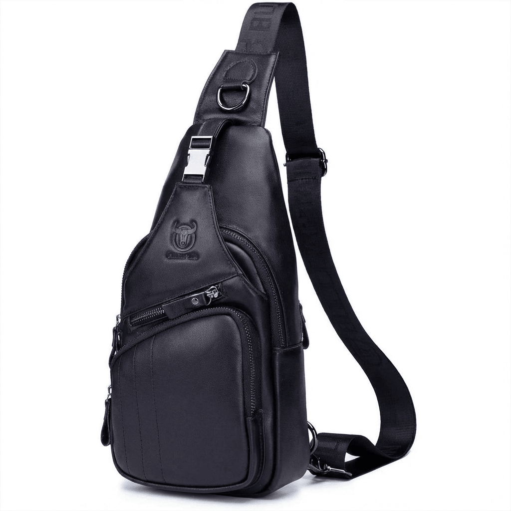 Men's Genuine Leather Sling Bag – Refined Daily Carry - Overture Gifts