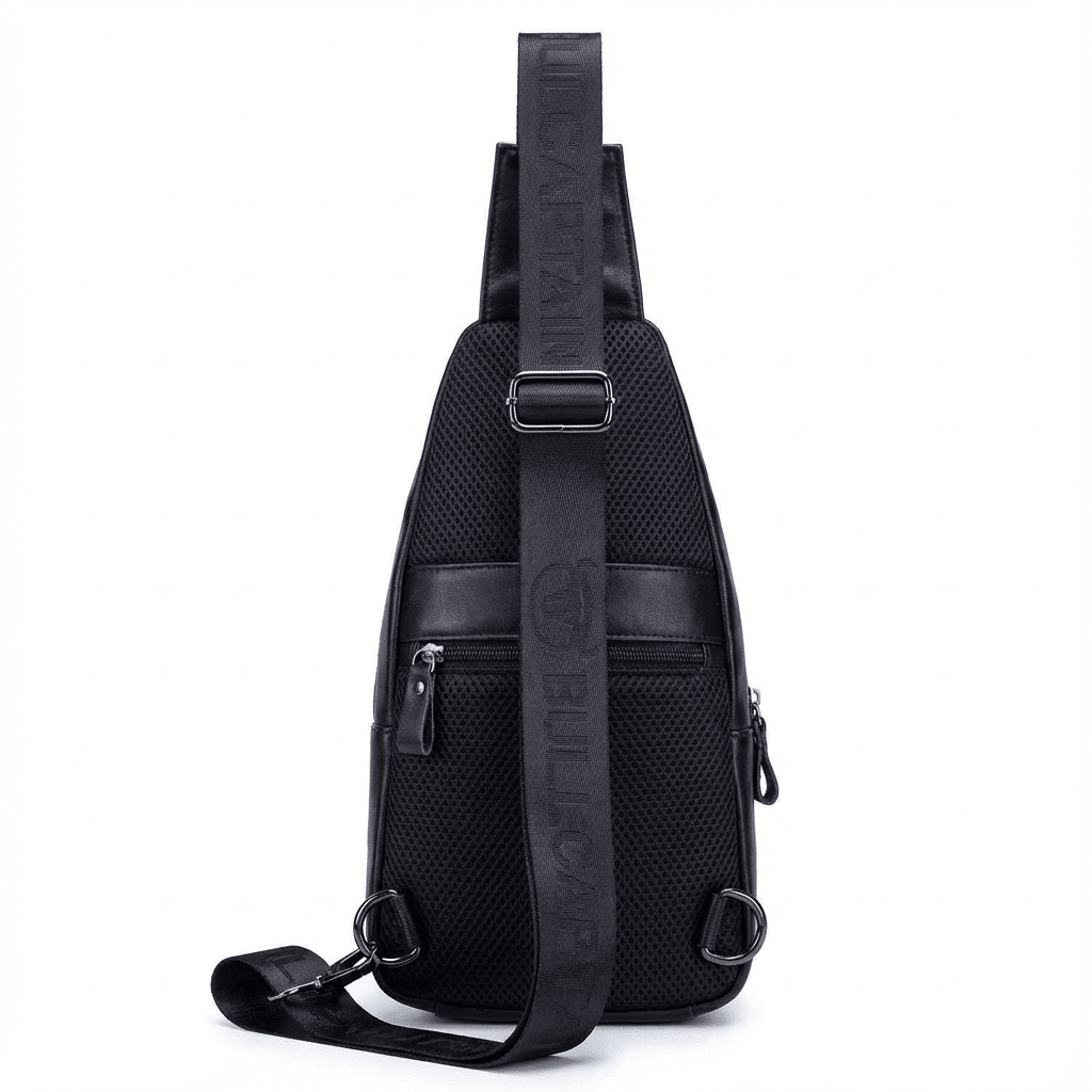 Men's Genuine Leather Sling Bag – Refined Daily Carry - Overture Gifts