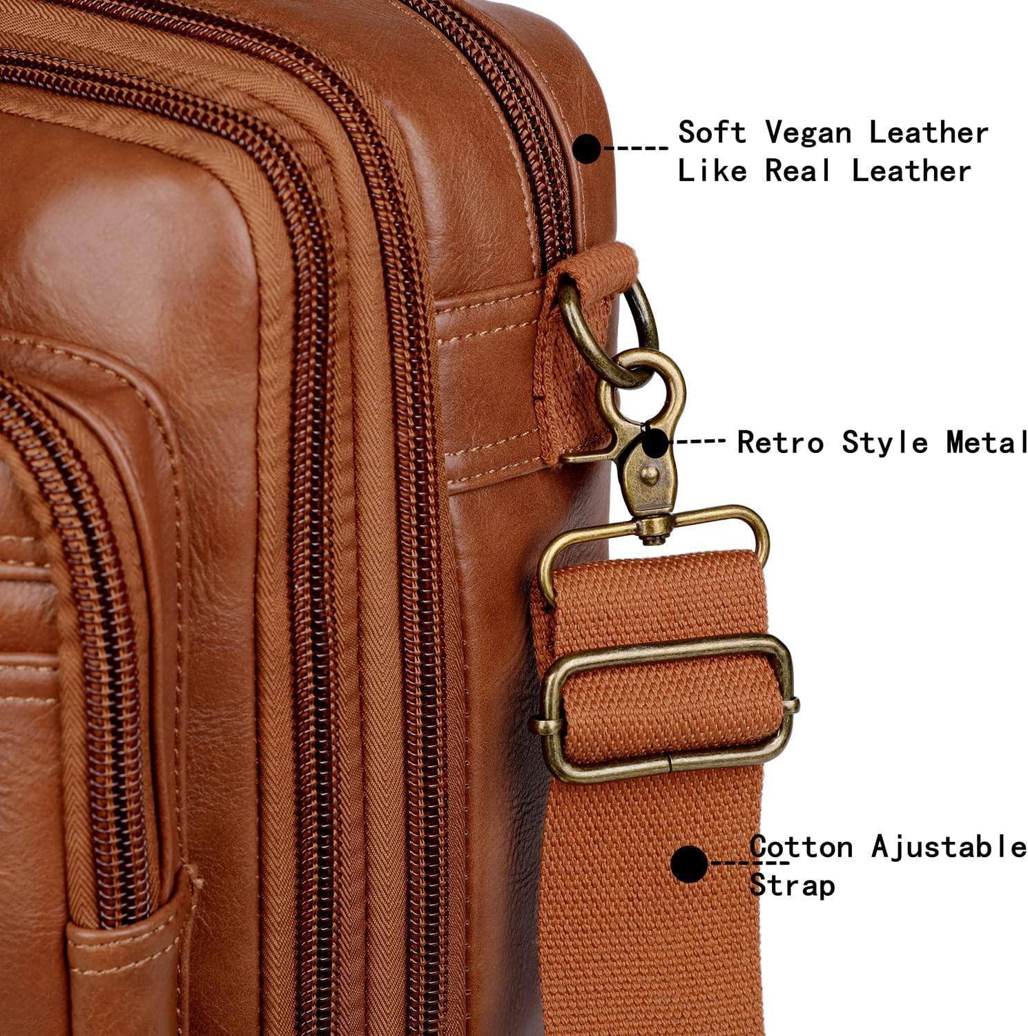 Men's Vegan Leather Backpack – Convertible Work Carry - Overture Gifts