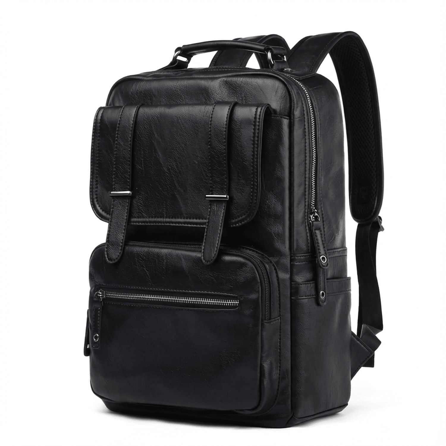 Men's Vegan Leather Backpack – Structured Travel Carry - Overture Gifts