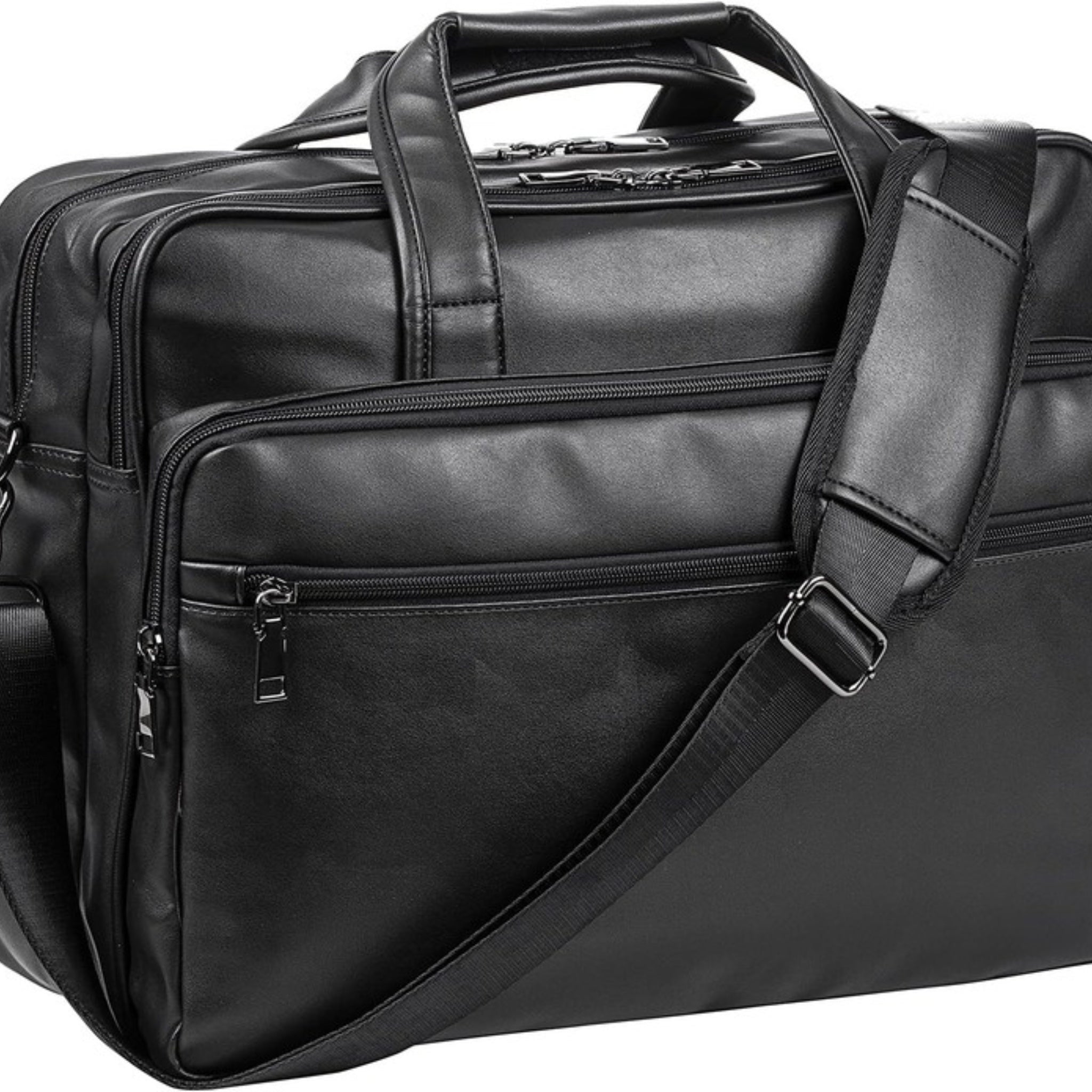 Men's Vegan Leather Messenger Bag – Modern Work Carry - Overture Gifts