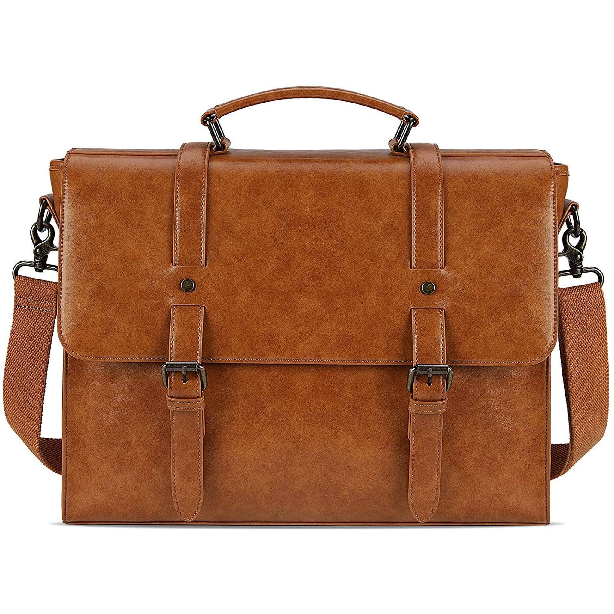 Men's Vegan Leather Messenger Bag – Professional Laptop Carry - Overture Gifts