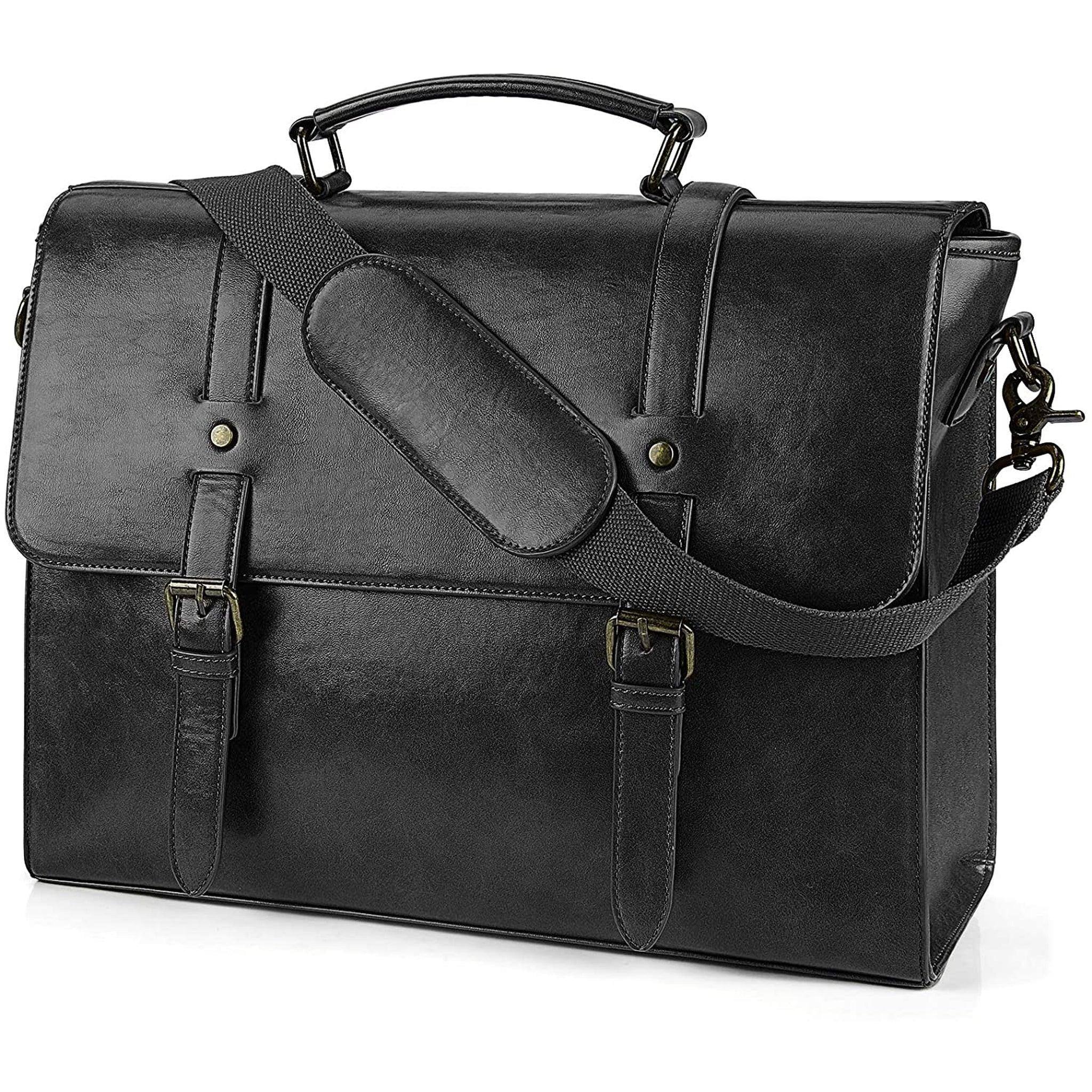 Men's Vegan Leather Messenger Bag – Professional Laptop Carry - Overture Gifts