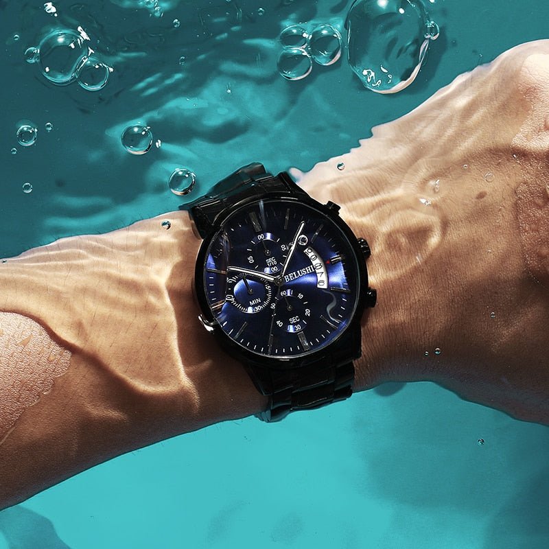 Men's Watch Luxury Brand BELUSHI High-end Man Business Casual Watches Mens Waterproof Sports Quartz Wristwatch relogio masculino - Overture Gifts