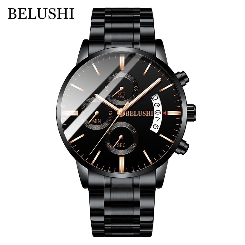 Men's Watch Luxury Brand BELUSHI High-end Man Business Casual Watches Mens Waterproof Sports Quartz Wristwatch relogio masculino - Overture Gifts
