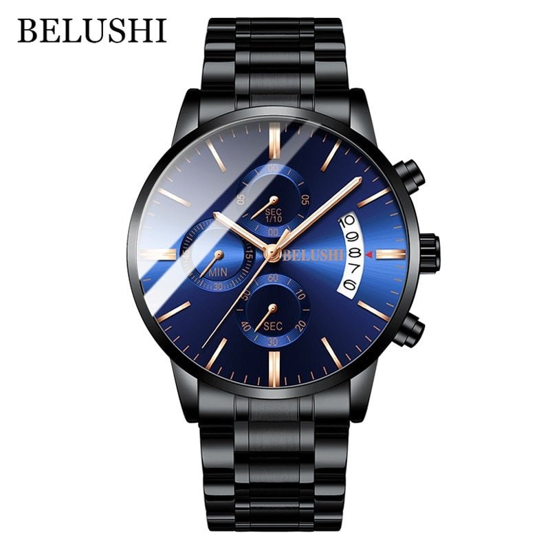 Men's Watch Luxury Brand BELUSHI High-end Man Business Casual Watches Mens Waterproof Sports Quartz Wristwatch relogio masculino - Overture Gifts