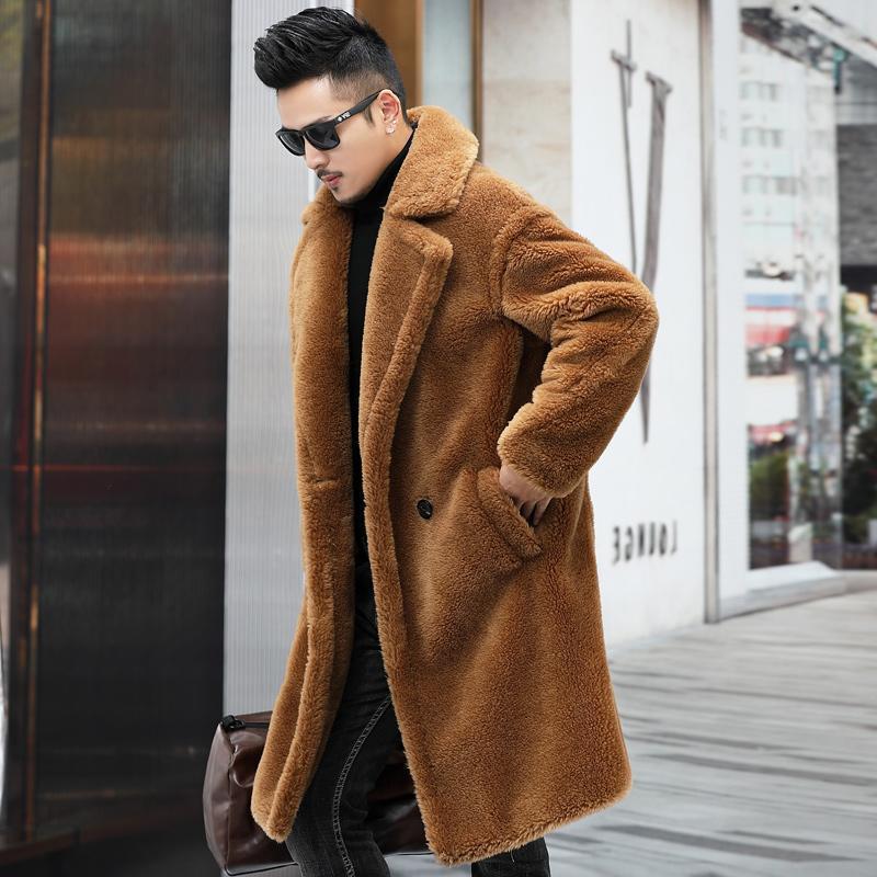 Men's Winter New Thickened Cashmere Long Warm Fur Coat - Overture Gifts