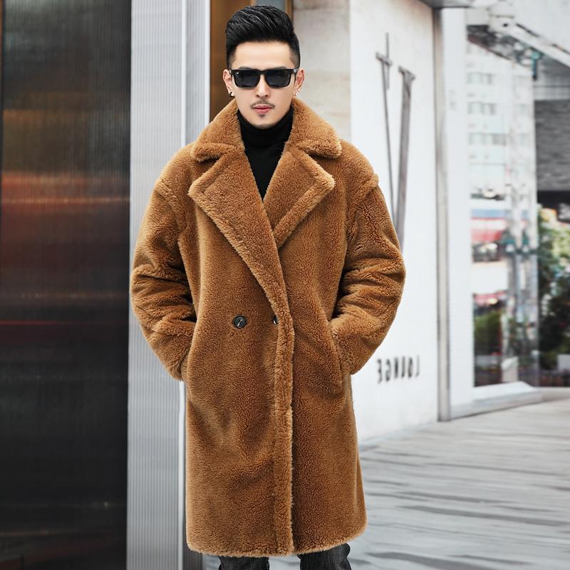 Men's Winter New Thickened Cashmere Long Warm Fur Coat - Overture Gifts