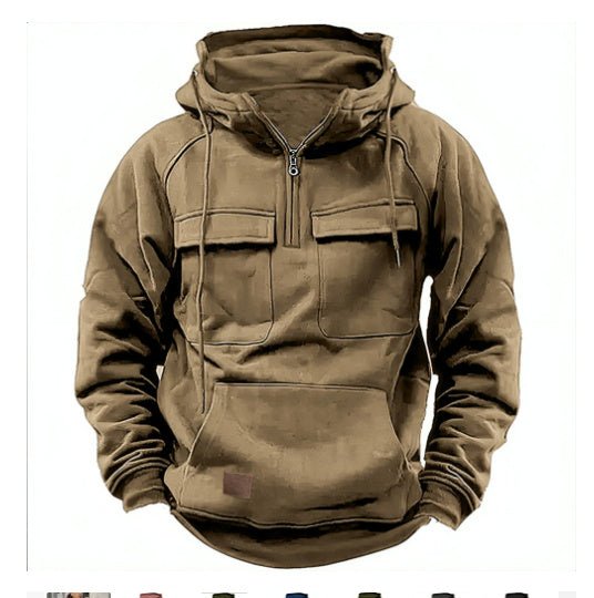 Men's Zip-up Hoodies Sweatshirt With Drawstring And Pocket Design Fashion Casual Sports Sweatshirt - Overture Gifts
