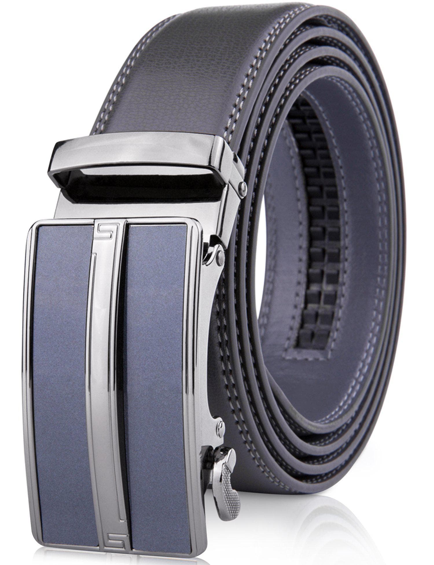 Microfiber Leather Ratchet Belt – No Holes, Custom Fit, 1.3" Strap - Overture Gifts