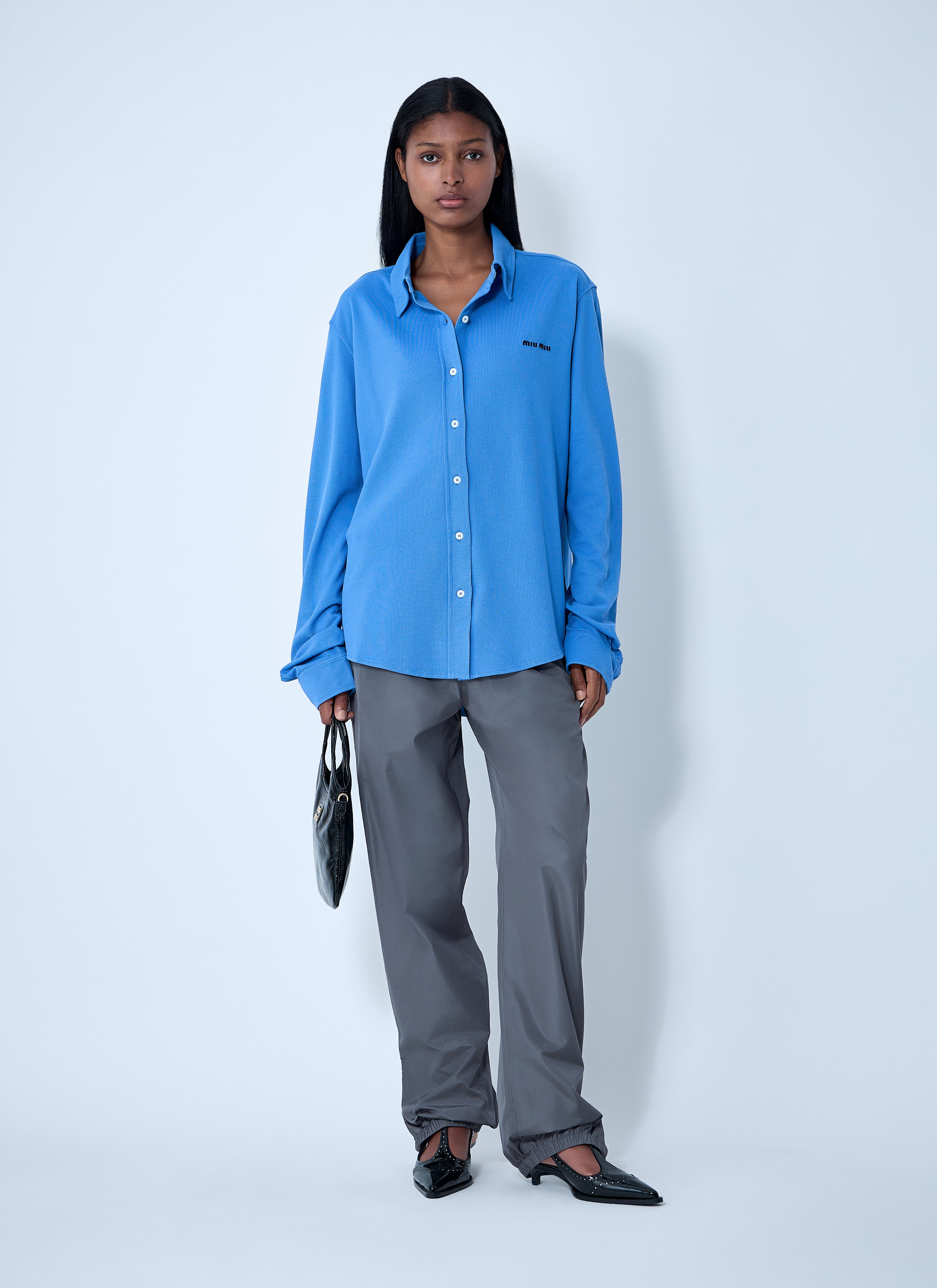 Miu Miu Women Logo Motif Shirt