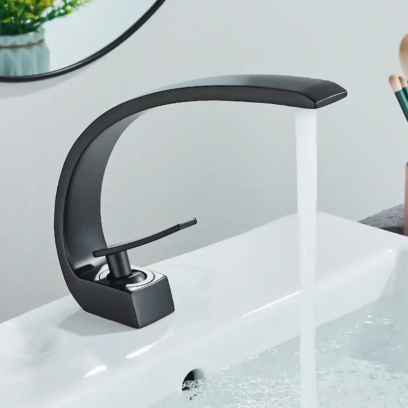 Modern matte black luxury brass basin faucet bathroom mixer tap - Overture Gifts