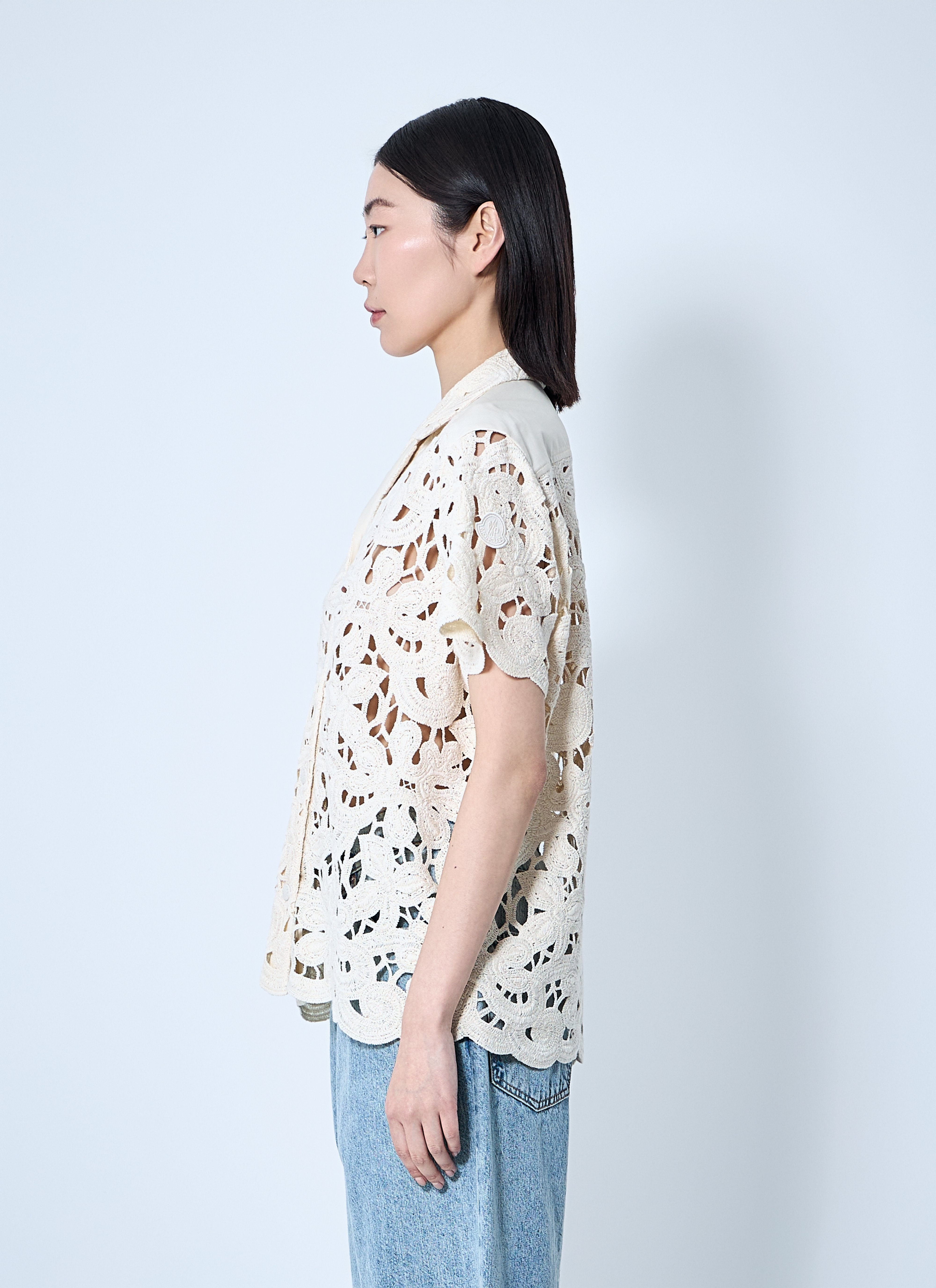 Moncler Women Short Sleeve Button-Down Shirt