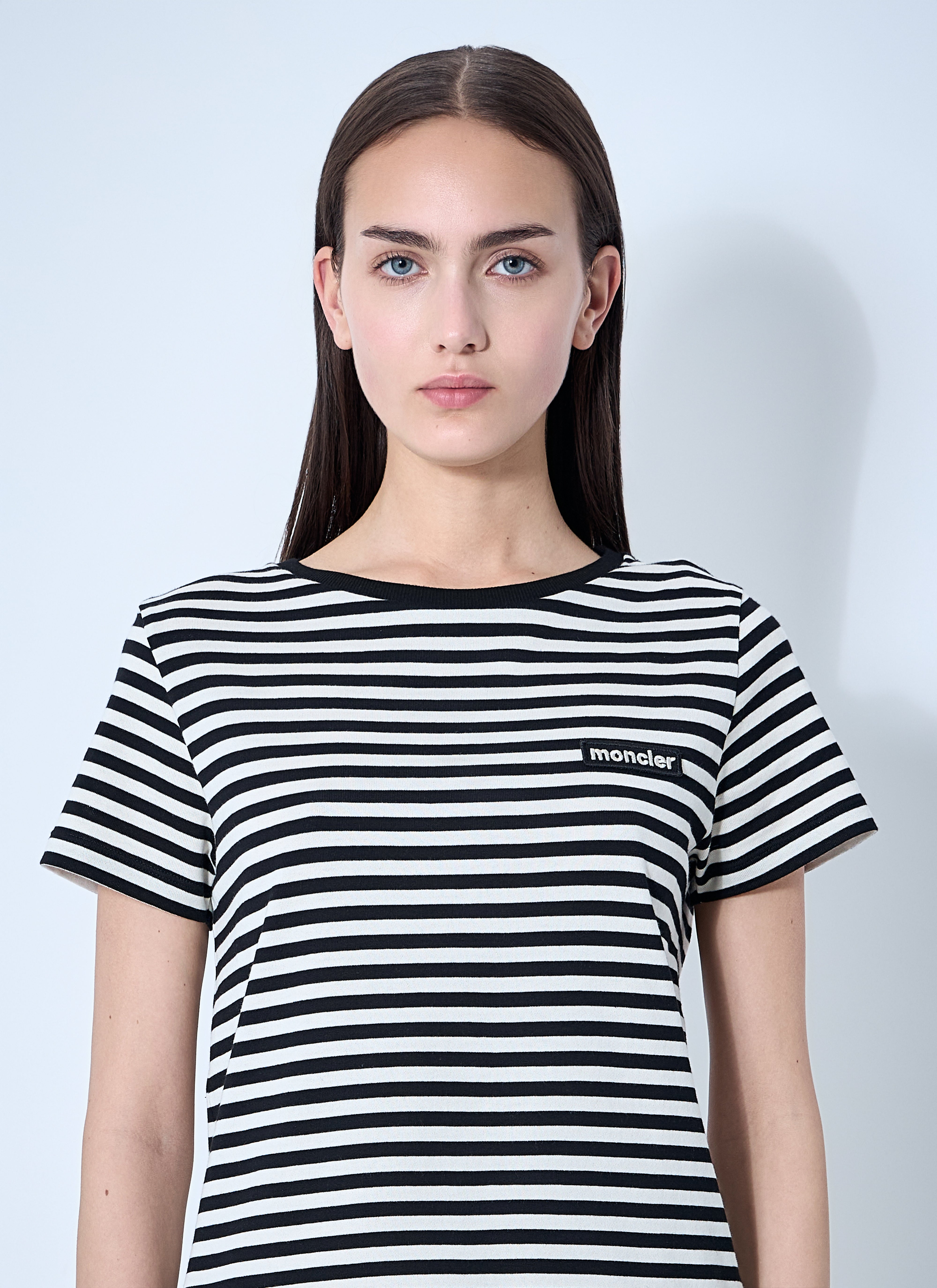 Moncler Women Striped Logo Motif T-Shirt