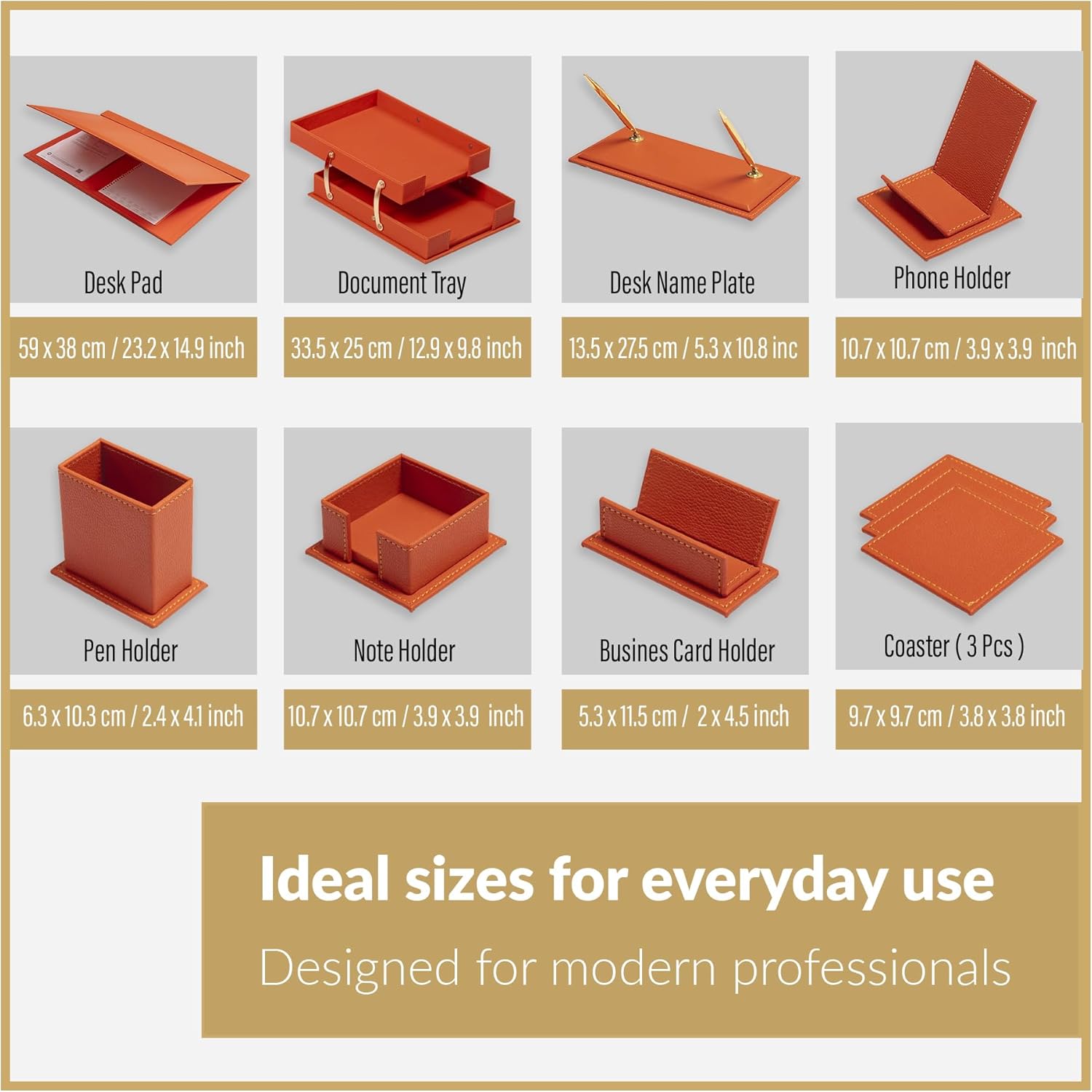 MOOG Classic Desk Organizer - Orange- 12 PCS - Overture Gifts