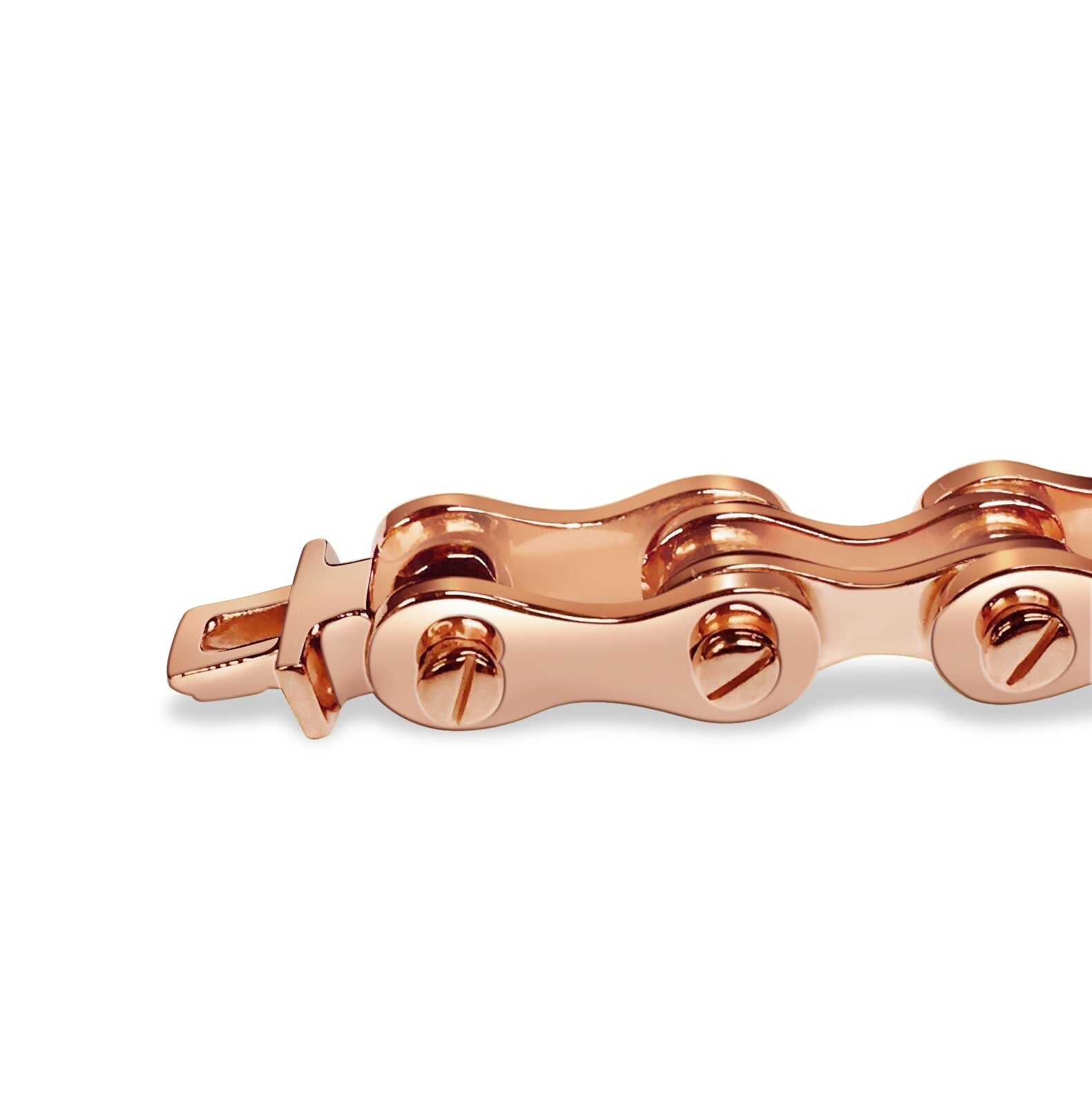 Motorcycle/Bike Chain Solid White/Yellow/Rose Gold Handmade Necklace , 11mm, 16-30 Inch - Overture Gifts