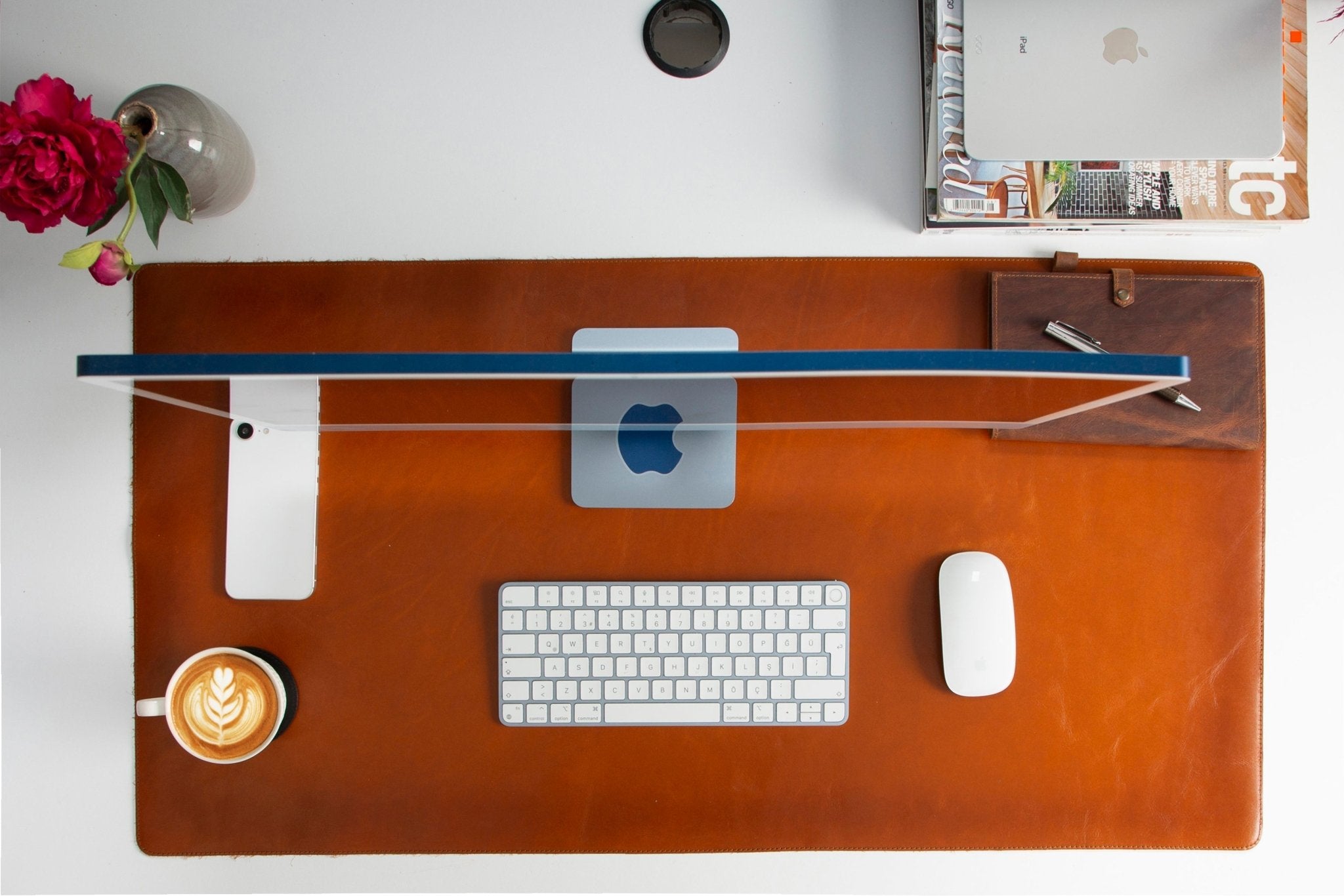 Natural Leather Desk Mat (91 cm x 48 cm) - Overture Gifts