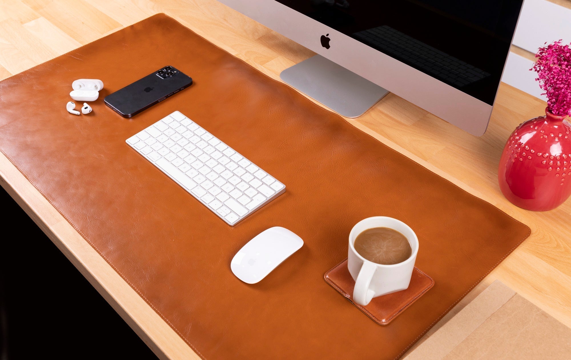 Natural Leather Desk Mat (91 cm x 48 cm) - Overture Gifts